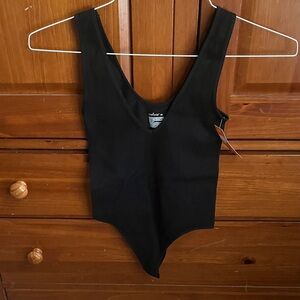 Black Ribbed Bodysuit size xs
